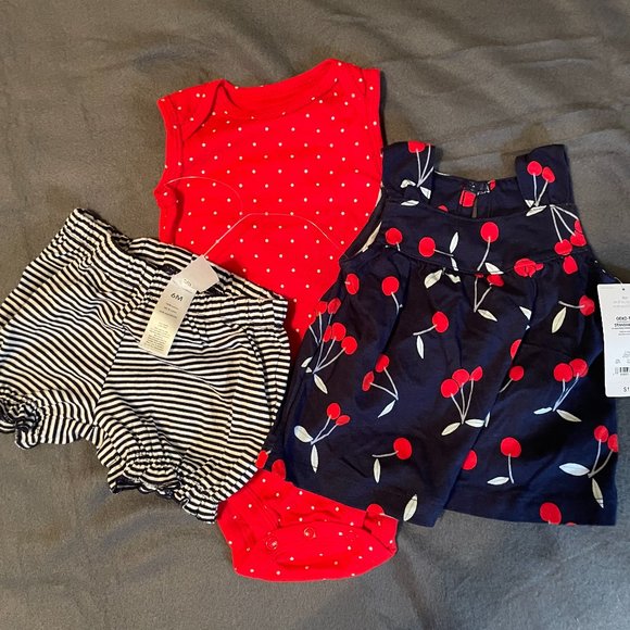 5 PC SET OF ROMPERS 0-3